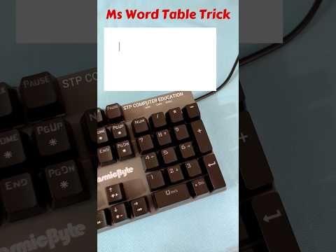 Ms Word Table Trick #msword #laptop #computer #pc #viral #reels #shorts