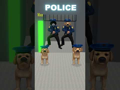 Cute dog or fake dog? Which animal can save police dog, police cat from prison? #cat  #dog