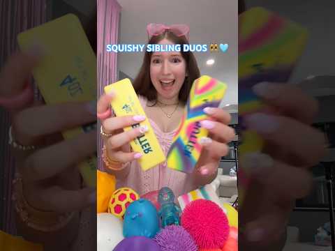 Squishy NeeDoh Duos in my Fidget Collection! 👯♀️🩷🧈 *squishy challenge*