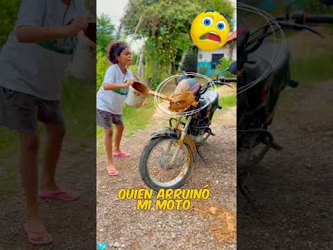 Quien arruinó mi moto 😳 #shortsvideo #drama