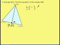 Line Equations and Medians