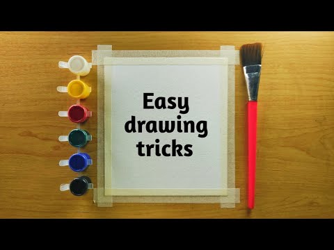 Easy watercolour Drawing Tricks for Beginners, Night Scenery Painting, step by step tutorial