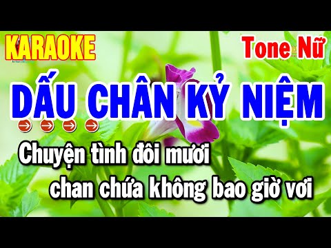 Karaoke Dấu Chân Kỷ Niệm Tone Nữ Nhạc Sống Trữ Tình Hay 2025 | Thanh Hải
