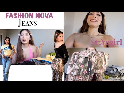 fashion nova jeans 👖🎀 | outfits completos 🤭🥰 + miren lo que encontré! 🥹