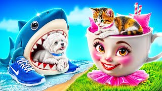 वन कलर्ड हाउस चैलेंज ! बैलेरिना कैप्पुचिना vs ट्रालालेरो ट्रालाला ! इटैलियन ब्रेनरोट IRL!