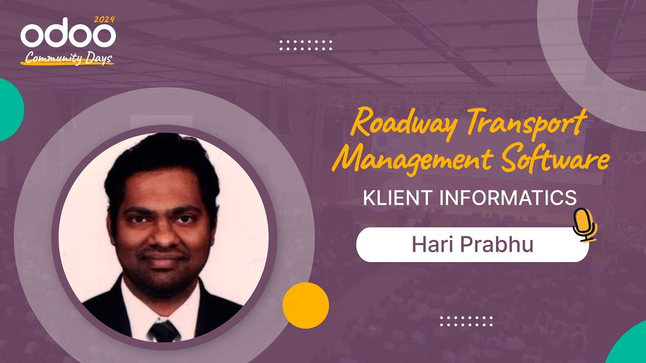 Roadway Transport Management Software | KLIENT INFORMATICS | Hari Prabhu | 30.08.2024

Discover how Odoo's industry-specific verticals in Roadways Transport Management offer tailored functionalities to meet the ...