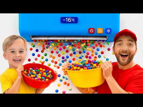 Mike y el tÃo arreglan el aire acondicionado roto - Historia de juguetes para niños
