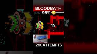 BLOODBATH 98% #bloodbath #gdfail #geometrydash #geometrydashshorts #gd