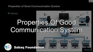 Properties of Good communication System