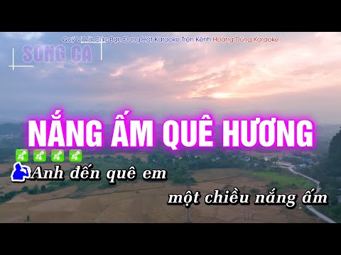 Karaoke Nắng Ấm Quê Hương |Nhạc Đỏ| (Song Ca) Hoàng Dũng Karaoke