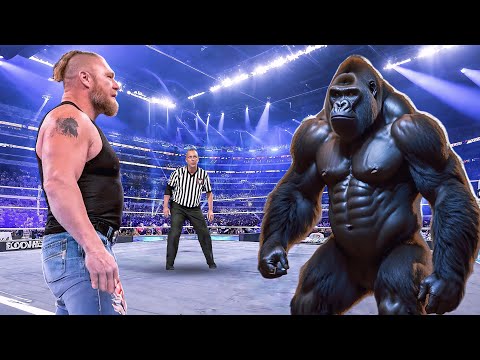 Full Match - Brock Lesnar vs Giant Gorilla - Iron Man Match 2024