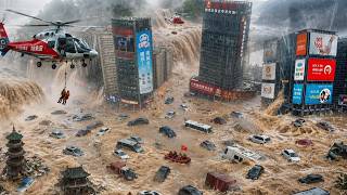 Chaos in China! Heavy Rain Triggers Major Flooding in Guangxi, Vehicles Swept Away.