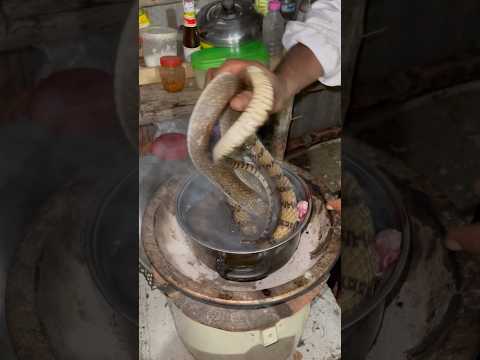 Popular Food In Villages Traditional Cooking Big Snake