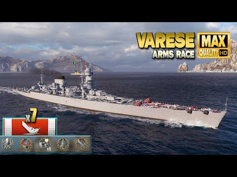 New cruiser Varese with long range secondaries   World of Warships