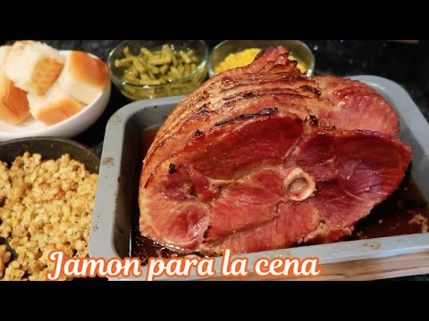 JAMON  GLASEADO AL HORNO PARA LA CENA