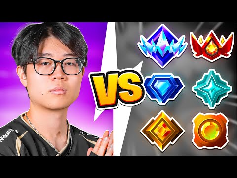 Khanada VS EVERY RANK in Fortnite!