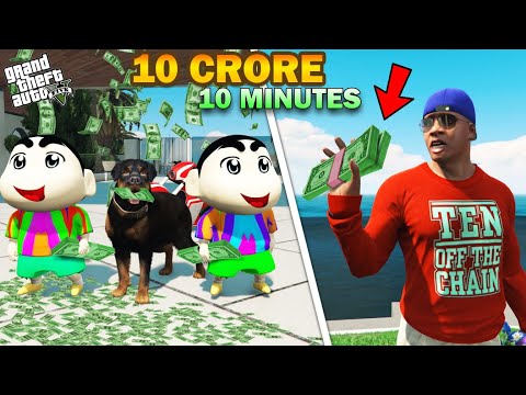 GTA 5 : Shinchan & Pinchan Spend ₹ 10 Crore in *10 Minutes* With Franklin! (GTA 5 mods)