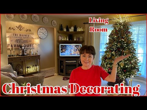 DECORATING FOR CHRISTMAS In My LIVING ROOM | TRADITIONAL COLORS