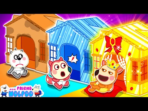 Colors Playhouse Challenge with Wolfoo and Friends 🐺🐱🐼🐹 Wolfoo Take care of baby | Kids Videos