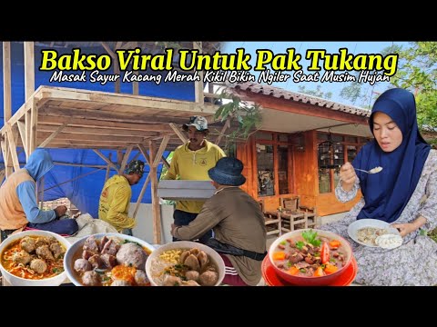 Eps 20 Renov DAPUR KESAYANGAN !! Masak Sayur Asem Ompreng Bakso Untuk Pak Tukang