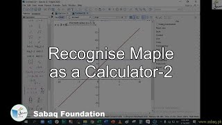 Recognise Maple as a Calculator-2