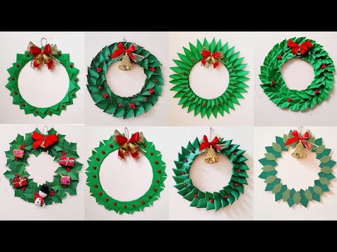 8 Christmas Wreath/Christmas Wreath making ideas at home #christmascrafts #christmasdecorations