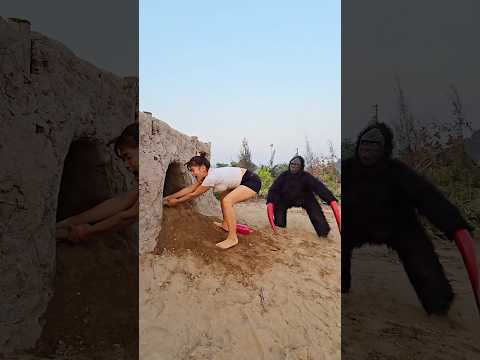 Giant Monster Attacks Young Girl