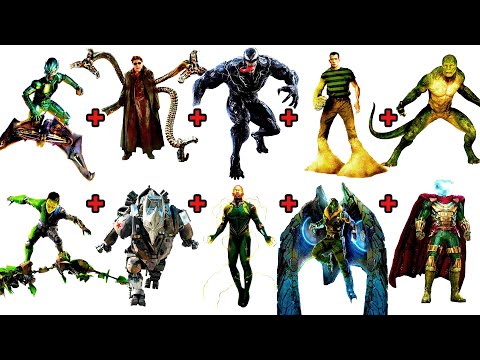 Combining 10 SPIDER-MAN MOVIE VILLAINS into ONE!  VENOM + GREEN GOBLIN + DOCTOR OCTOPUS  + MORE!