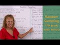 Random Sampling Methods and Issues