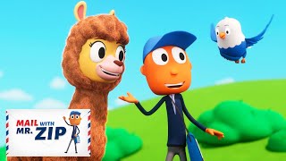 Sing the Llama Song! 🦙 | @MailWithMrZIP Fun Mailman Cartoons for Kids