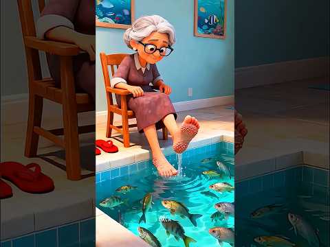 मछलियों ने दादी के पैर खा लिए|Fishes ate grandmothers feet#shorts #viralvideo #trending #tiktok