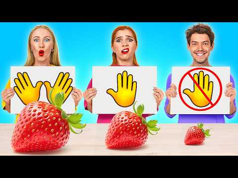 NEW 123GO! NO HANDS vs ONE HAND vs TWO HANDS Eating Challenge ✨ Funny Tricks