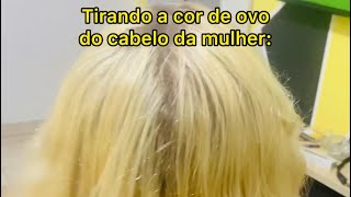 Cabelo de ovo: 🍳 #casal #humor #cabelo #loiro #milhoes
