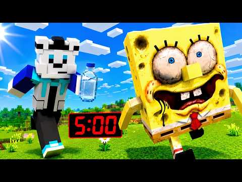 SI SPONGEBOB SE SECA SE TRANSFORMA EN MONSTRUO EN MINECRAFT