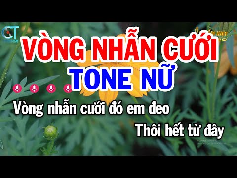 Karaoke Vòng Nhẫn Cưới Tone Nữ ( Em ) Nhạc Sống Mới Nhất || Karaoke Tuấn Kiệt