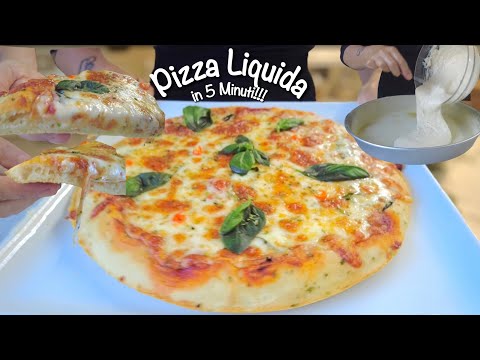 PIZZA LIQUIDA in 5 MINUTI facilissima basta un cucchiaio!