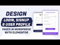 Elementor - Design Beautiful WordPress Login, Signup & User Account Pages