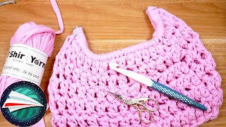 Szydełkowanie | Letnia torebka z przędzy z koszulki | Bardzo prosta instrukcja | Clutch DIY
