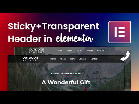 How to make a Transparent Sticky Header in WordPress with Elementor FREE