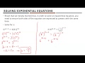 Exponential and Logarithmic Equations