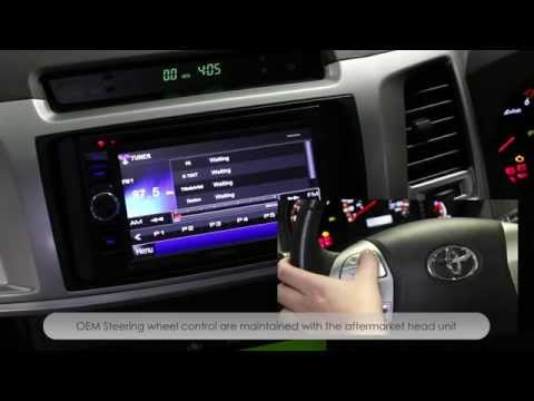 Video over CTKTY10 Multimedia Installatie KIT Autoradio Toyota Hilux