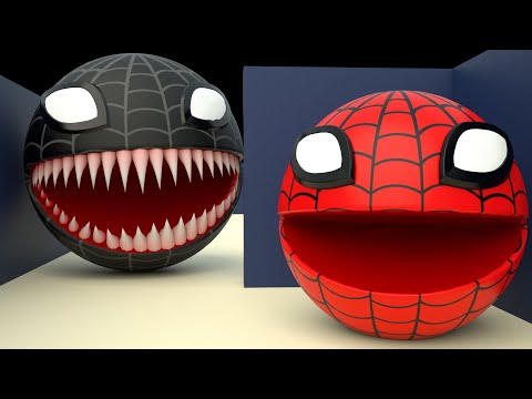 Spider Black Pacman Vs Red Monster Pacman