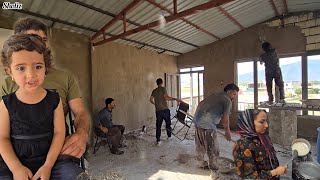 👷‍♂️ Master Plastering, 🍲 Lunch by Narges, & 🚗 Tire Change! | A Day of Skills & Simplicity