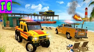 Coast Guard Beach Rescue Team - Car Games Android gameplay