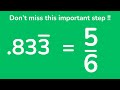 Converting Repeating Decimals to Fractions
