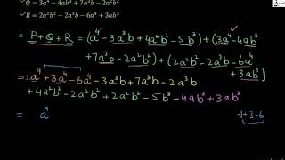 Problem-Addition of Polynomials by horizontal method