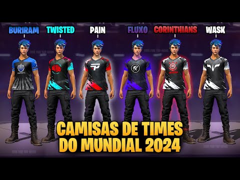 CAMISA DO FLUXO, PAIN E CORINTHIANS! VEJA AS CAMISAS DOS TIMES DO MUNDIAL 2024! FREE FIRE