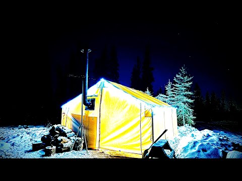 SURVIVING the Cold: Hot Tent Camping & Cooking in -30°C