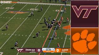 Clemson vs Virginia Tech| Week 8 Simulation | CFB 27 PS5 Gameplay