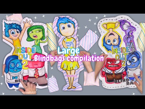 ❄️Paper diy❄️✨LARGE INSIDE OUT 2 BLIND BAGS COMPILATION ✨|ASMR